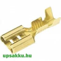 Csatlakozó Szigeteletlen csúszósaru hüvely 6,3mm T2/F2