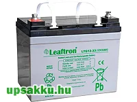 Leaftron LTG 33Ah 12V gél-zselés UPS és ciklikus akkumulátor (long-life, 10év)