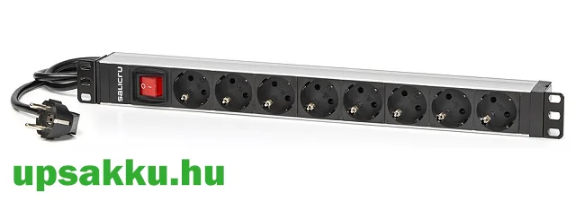 SPS 8F PDU (Salicru) 8-as rackbe is szerelhető Schuko - Schuko elosztósáv
